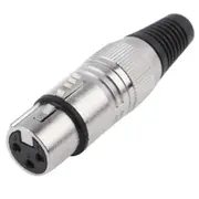 6Pcs 3 Pin Xlr Female Plug Microphone Connector Adapter