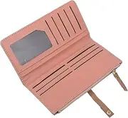 [Ipetboom] Fashion Zipper Clutch Purse Large Capacity Wallet Long Wallet with Card Slots Compact for Daily Use
