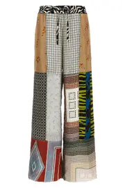 MARINE SERRE 'Regenerated Silk Scarves Drawstring' Pants