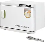 23L Towel Warmer Disinfection Cabinet 3-in-1 Hot Towel Steriliser Cabinet UV Heater Electric Equipment for Home and Hotel, White