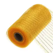 6 Inch Glitter Poly Burlap Mesh for Wreath, Fabric Ribbon 10 Yard,Light Gold