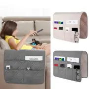 Sofa Chair Arm Rest 6 Pocket Organiser Couch Remote Control Storage Tray Holderの