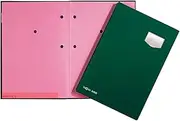 Pagna De Luxe Signature Folder 10 Pieces with High-Quality Plastic Cover Stretchy Spine Pink Blotting Card