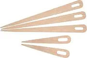 Wood Needle, 5 Pack Wooden Weaving Crochet Needle Hand Loom Stick Tapestry Sewing Making DIY Crafts Tools