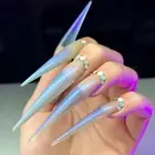 120pcs/bag Long False Nails Easy to Stick Nail Extending Reusable Extra Long