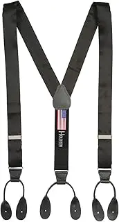 [HOLD'EM] 100% Silk Suspenders for Men Button End Tuxedo Suspender Made in USA