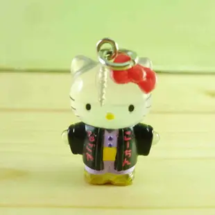 【震撼精品百貨】Hello Kitty 凱蒂貓 KITTY鎖圈-地域限定版吊飾-名古屋(黑衣) 震撼日式精品百貨