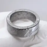 Muonionalusta meteorite carved ring, SIZE(US 8.5 ) meteorite ring, AB33