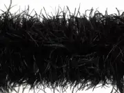 2 Yards - 5 Ply Black Heavy Weight Ostrich Fluffy Feather Boa Wedding Dress