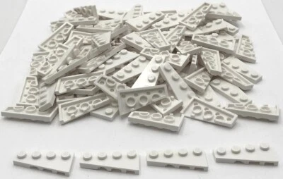 Lego 100 New White Wedges Plates 4 x 2 Left Parts
