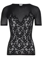 Wolford Flower Lace Stretch-knit top - Black - M (UK12 / M) M (UK12 / M)
