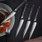 Japanese Steak Knife Kitchen Slicing Meat Vegetable VG10 Damascus Steel G10 4Pcs