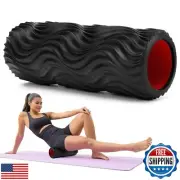CINDALOG Foam Roller, 15" High Density Foam Back Roller, Wave Textured Massag