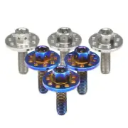 motorcycle license plate M6 Titanium Alloy Screw Flange Integrated Gasket Bolts