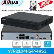 Dahua 12MP 4CH 4PoE NVR H.265+ Security Network Video Recorder NVR2104HS-P-4KS3