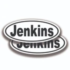 JENKINS NAME DECALs 2 Stickers Bogo Car Truck Bumper Window