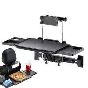 Car Seat Back Organizer Storage Holder Adjustable Tray Shelf Pocket Dining Table