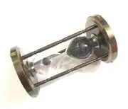 Brass Sand Timer With Compass Glass Clock Office Desk Hourglass Timer Maritime.