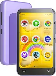 TIMMKOO 80GB Kids MP3 Player with Bluetooth and WiFi, Parental Controls, Pre-Installed Spotify, Spotify Kids, Audible, 4" Touch Screen MP4 Music Player Up to 1TB (Purple)