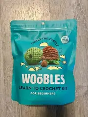 The Woobles Emilio The Turtle Beginners Crochet Kit & Hook NEW Shark Tank Green