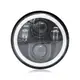 Crtw 5-3/4'' 5.75 inch摩托車 LED 頭燈帶高/低光束 DRL 方向燈 5.75 吋圓角