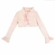 Miss Blumarine Pink Taffeta Tie Front Taffeta Jacket