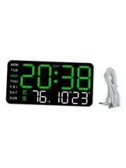Temperature Date Display Clock Fahrenheit Celsius Switch AAA Battery Mode