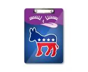 America Donkey Emblem Democratic Party Tongue Clipboard Folder File Pad Storage Plate A4
