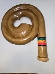 Hardwood Spiral Didgeridoo Instrument - Compact Travel Didgeridoo Musical Ins...