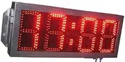 GOWE large size outdoor waterproof 8inch 4digits red color time and temperature clock