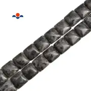 Larvikite Labradorite Smooth Flat Square Beads Size 12mm 14mm 15.5" Strand