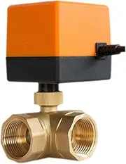 Brass Motorized Ball Valve Three Line Two Way Control 1/2inch 3/4inch 1inch 3 Way Motorized Electric Brass 1Pcs (Size : 1/2inch, Color : 12VDC) (Color : 24vdc, Size : 1/2inch) (Color : 220vac, Size