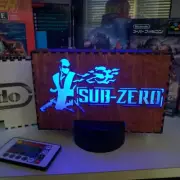 Mortal Kombat Sub-Zero 16Color LED LIGHT Handmade Video Game Room Lamp Decor