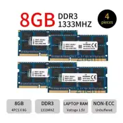 Kingston 32GB 16GB 8GB DDR3 1333MHz KVR1333D3S9/8G sodimm Laptop Memory LOT BT