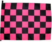 NEW Pink/Black Checker Replacement Flag ATV Bicycle Rhino UTV