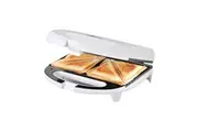 Tiffany Non Stick 750W 2 Slice Bread Jaffle Electric Sandwich Press Maker White