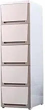Large Capacity Plastic Storage Cabinet Locker for Kids' Room Brown 3 Layers