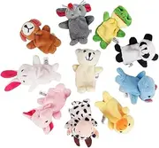 Vaguelly 10pcs Animal Finger Puppets Boys and Girls Toys Soft Fingers for Storytelling Role-Playing Party Games