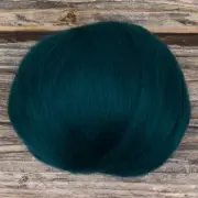 Corriedale Top (Dyed Mallard) 100g Wool Roving Spinning Fibre Felting Blue Green