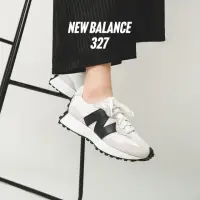 在飛比找momo購物網優惠-【NEW BALANCE】休閒鞋 327 男鞋 女鞋 米灰 