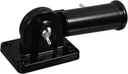 GAROZATION Flag Pole Bracket Adjustable Flag Display Holder for Use Sturdy Black Construction Easy Wall Mounting