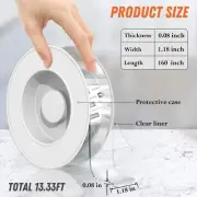 Double Sided Tape Heavy Duty Removable, 1.18"x13.3Ft Clear Tough Nano Tape,1-Rol