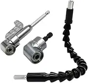 Poemtian 105 Degree 1/4 Inch Right Angle Drill Adapter Hex Shank Screwdriver Angled Bit Holder Power Drill Tool