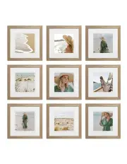 [Profile Australia] Australian Made Gallery Wall Set G (9 Frames) in Natural Oak
