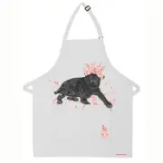Pug Black Pug Floral Apron Two Pocket Bib Apron with Adj Neck