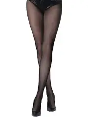 Gaya Black Micro Scale Fishnet Ladies Tights Patterned by Aurellie Hosiery