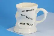 The OOPS! Coffee Mug, Cup. Misteaks! Mistaches! Messtakes! Ceramic, Japan.
