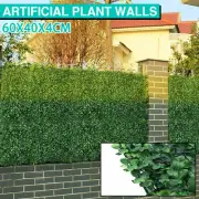 Artificial Plant Wall Fake Vertical Garden Green Wall Ivy Mat Fence 40*60 Grass