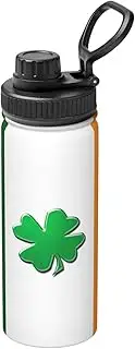 Irish Flag Camping Hiking Hydration Flask,Stainless Steel Outdoor Water Bottle,Double Walled Insulated