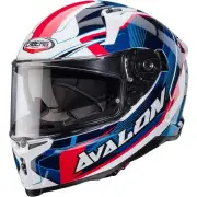 Avalon X Optic White Blue Red Full Face Helmet